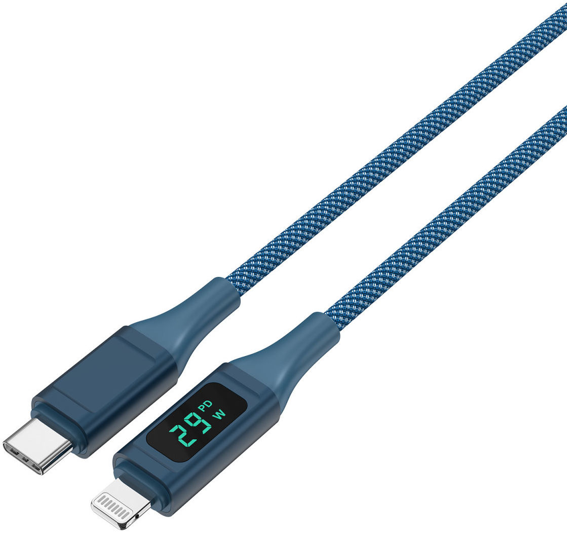 4smarts DigitCord 30W USB-C naar Lightning Kabel MFI 3A Blauw 1.5M afbeelding 9