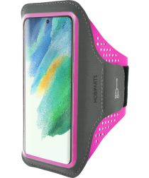 Mobiparts Comfort Fit Armband Samsung Galaxy S21 FE Sporthoesje Roze