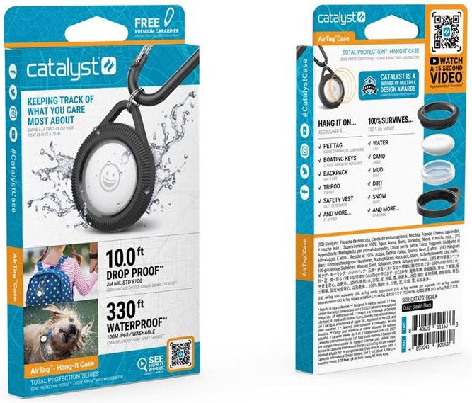 Catalyst Hang It Apple AirTag Sleutelhanger Waterdichte Hoes Zwart afbeelding 7