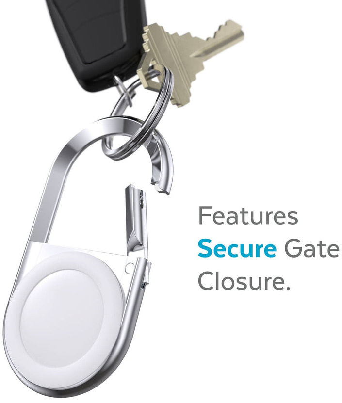 Speck Presidio Apple AirTag Sleutelhanger Karabijnen Haak Zilver afbeelding 3