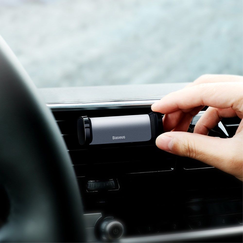 Baseus Universele Ventilatierooster Telefoonhouder voor Auto Zilver afbeelding 2