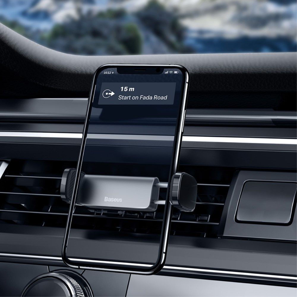 Baseus Universele Ventilatierooster Telefoonhouder voor Auto Zilver afbeelding 3