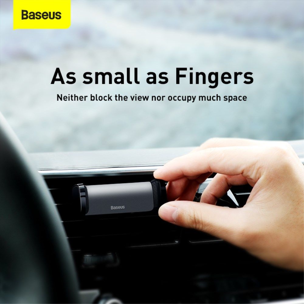 Baseus Universele Ventilatierooster Telefoonhouder voor Auto Zilver afbeelding 5