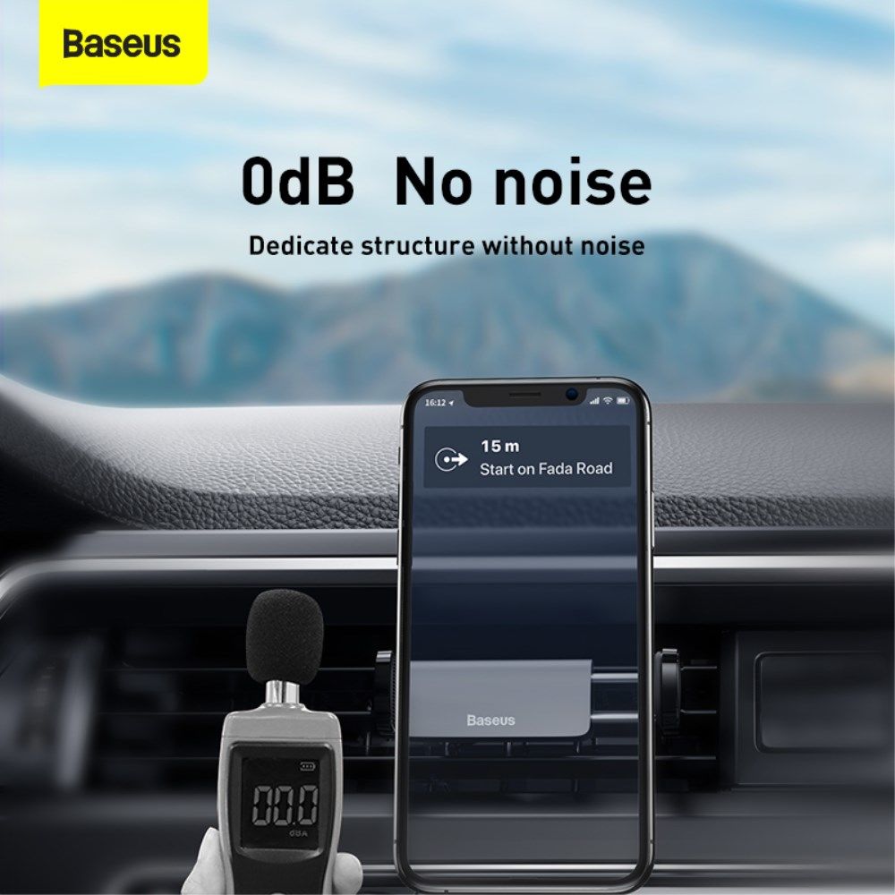 Baseus Universele Ventilatierooster Telefoonhouder voor Auto Zilver afbeelding 7