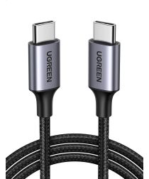 UGREEN Gevlochten USB-C naar USB-C Kabel 60W PD Charge 0,5 Meter Zwart