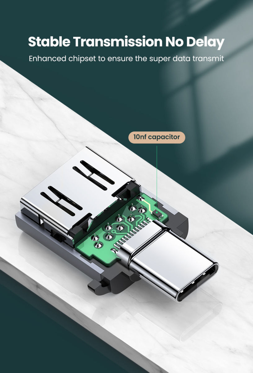 UGREEN USB-C naar USB-A 3.0 Adapter On The Go Converter Grijs afbeelding 6