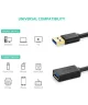 UGREEN USB-A Male naar USB-A Female Verleng Kabel 2 Meter Zwart