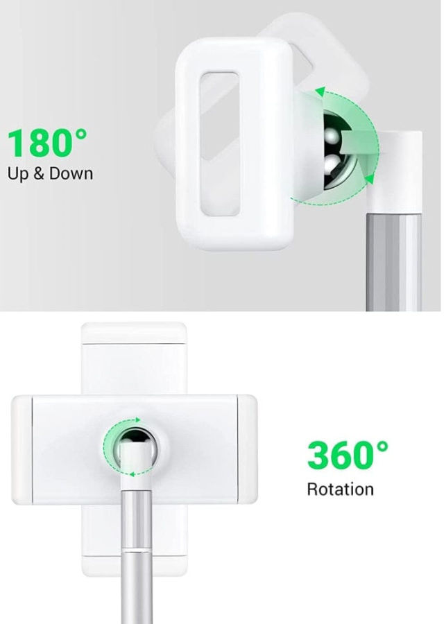 UGREEN Universele Verstelbare Telefoon Bureau Houder Wit afbeelding 4