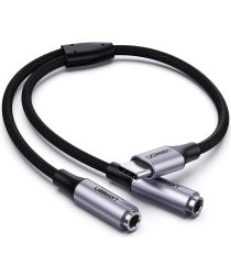 UGREEN USB-C Naar 3.5mm Jack Stereo Audio Duo Splitter Kabel 25CM