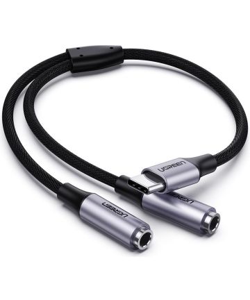 UGREEN USB-C Naar 3.5mm Jack Stereo Audio Duo Splitter Kabel 25CM Kabels