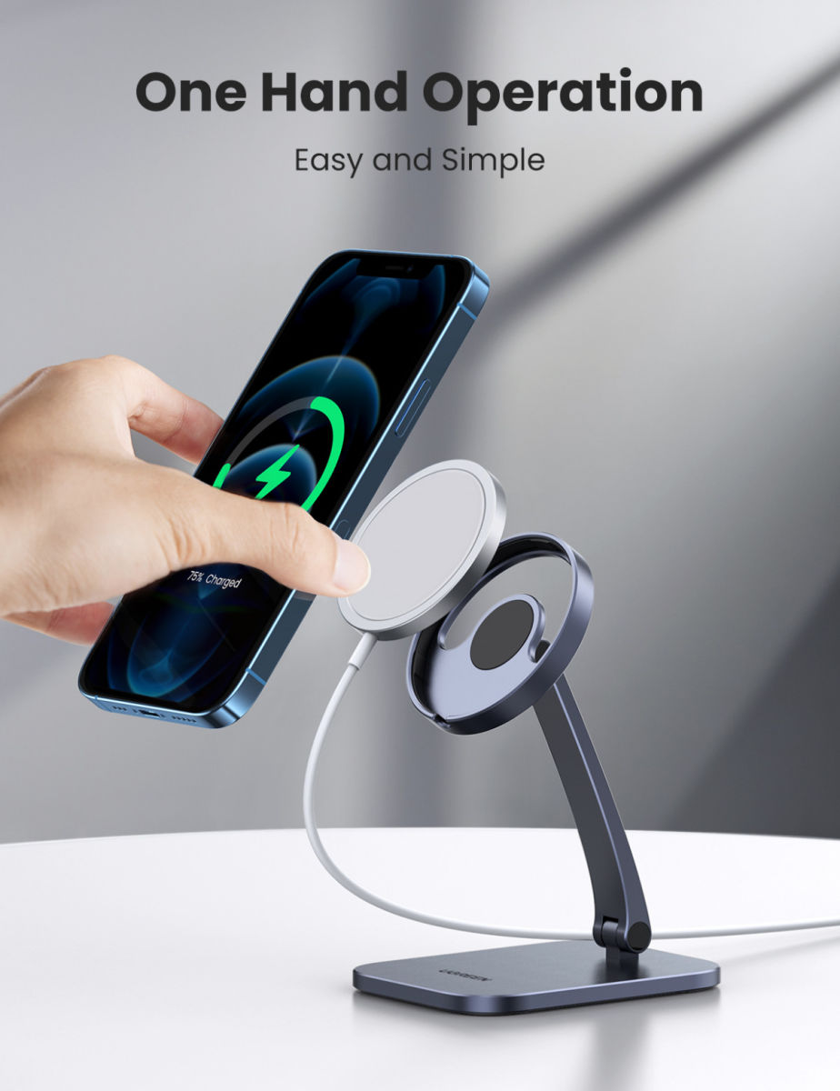 UGREEN Apple MagSafe Opvouwbare Verstelbare Aluminium Bureauhouder afbeelding 2