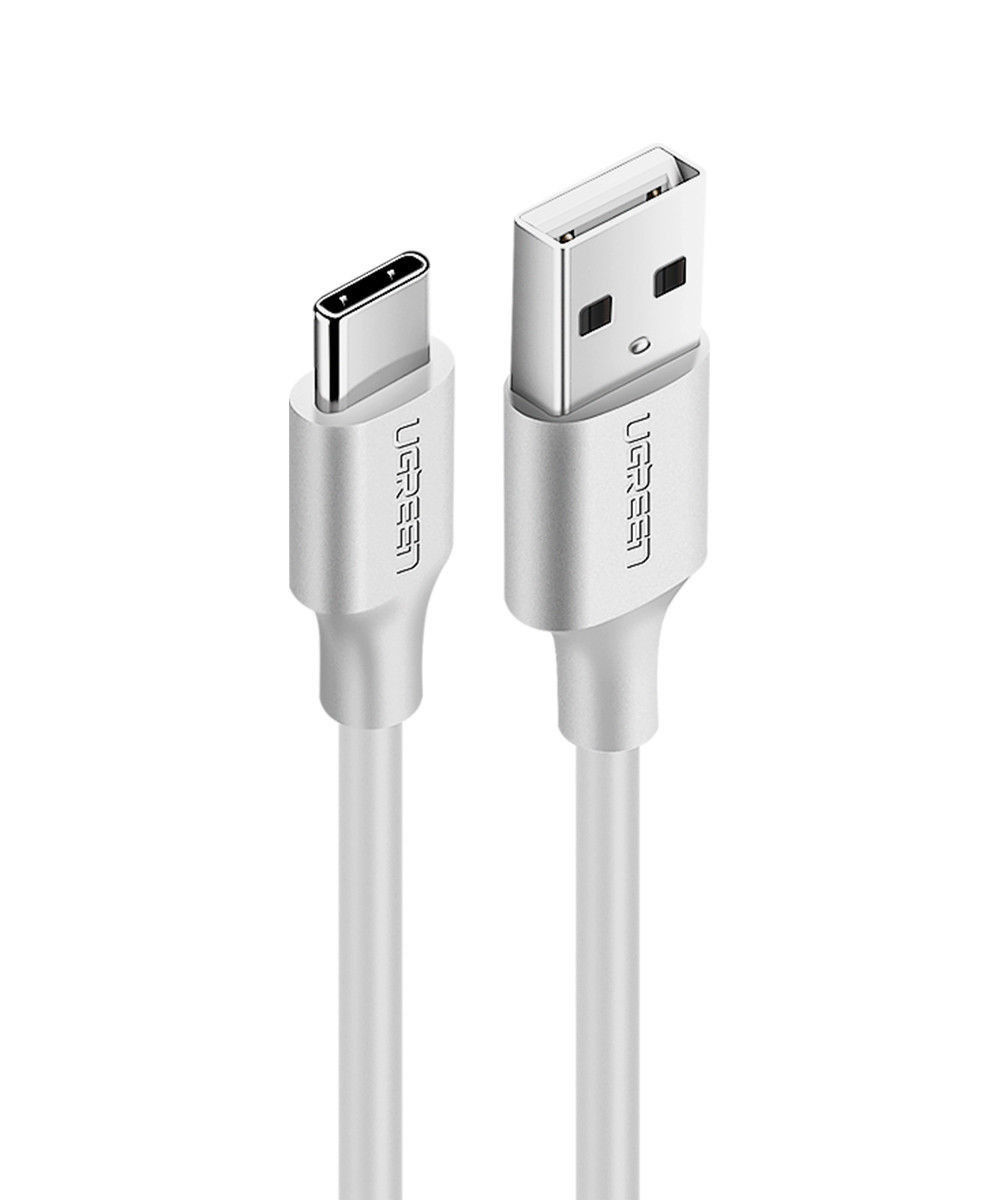 UGREEN USB-A naar USB-C Kabel 2.4A Fast Charge 2 Meter Wit afbeelding 1