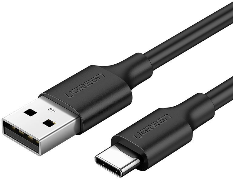UGREEN USB-A naar USB-C Kabel 2.4A Fast Charge 1.5 Meter Zwart afbeelding 2