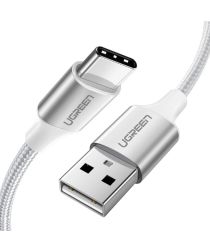 UGREEN Gevlochten USB-A naar USB-C Kabel 3A Fast Charge 1 Meter Wit