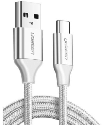UGREEN Gevlochten USB-A naar USB-C Kabel 3A Fast Charge 2 Meter Wit Kabels
