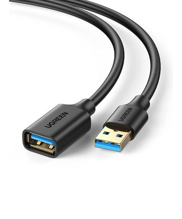UGREEN USB-A Male naar USB-A Female Verleng Kabel 3 Meter Zwart Kabels