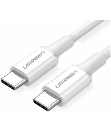 UGREEN USB-C naar USB-C Kabel 3A Fast Charge 0.5 Meter Wit Kabels