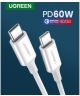 UGREEN USB-C naar USB-C Kabel 3A Fast Charge 0.5 Meter Wit