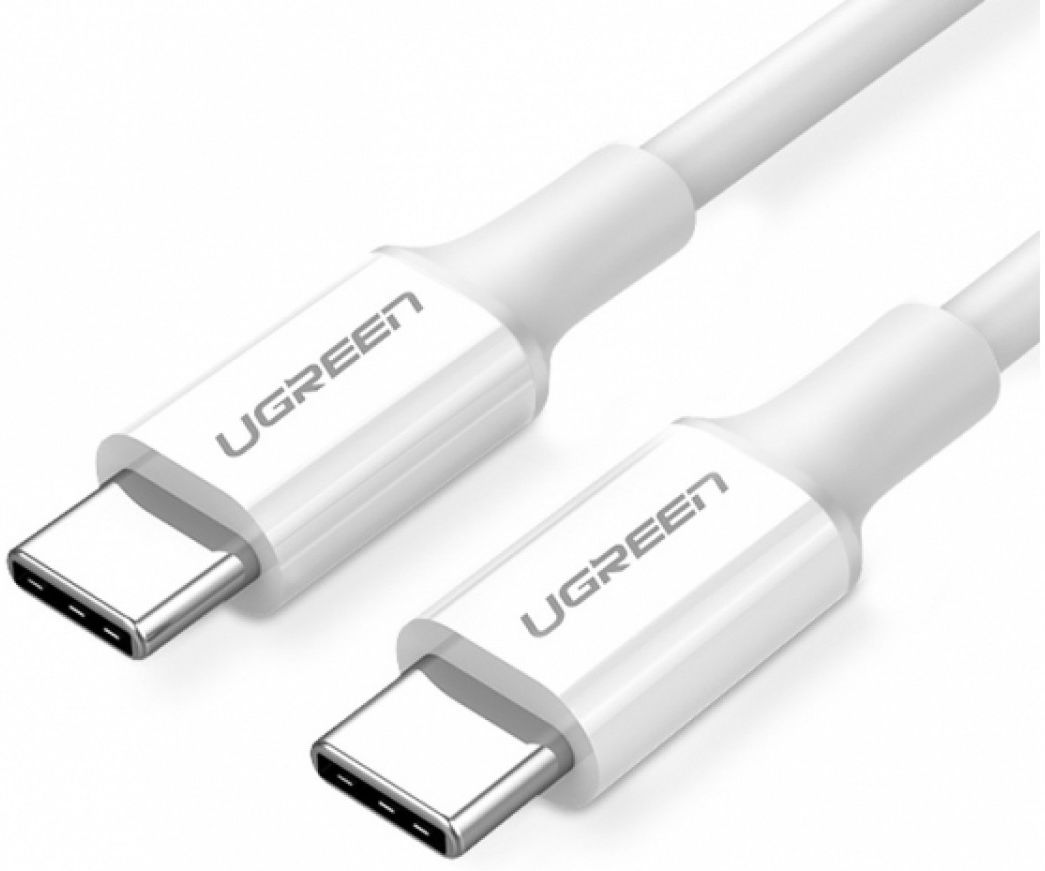 UGREEN USB-C naar USB-C Kabel 3A Fast Charge 0.5 Meter Wit afbeelding 1