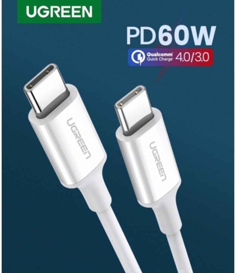 UGREEN USB-C naar USB-C Kabel 3A Fast Charge 0.5 Meter Wit afbeelding 5