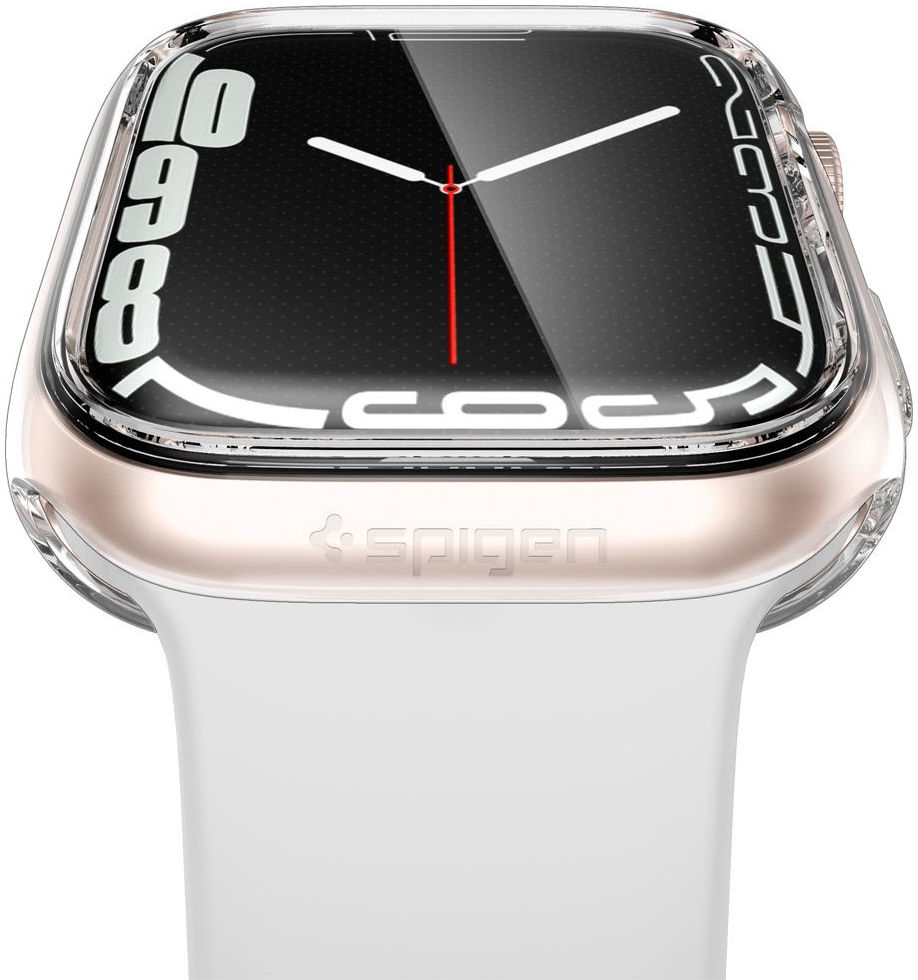 Spigen Ultra Hybrid Apple Watch 7 / 8 / 9 41MM Case Full Screen Clear afbeelding 10