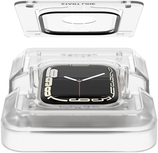 Spigen ProFlex - Apple Watch 7/8/9 45MM Screen Protector + Installatie (2-Pack) afbeelding 3