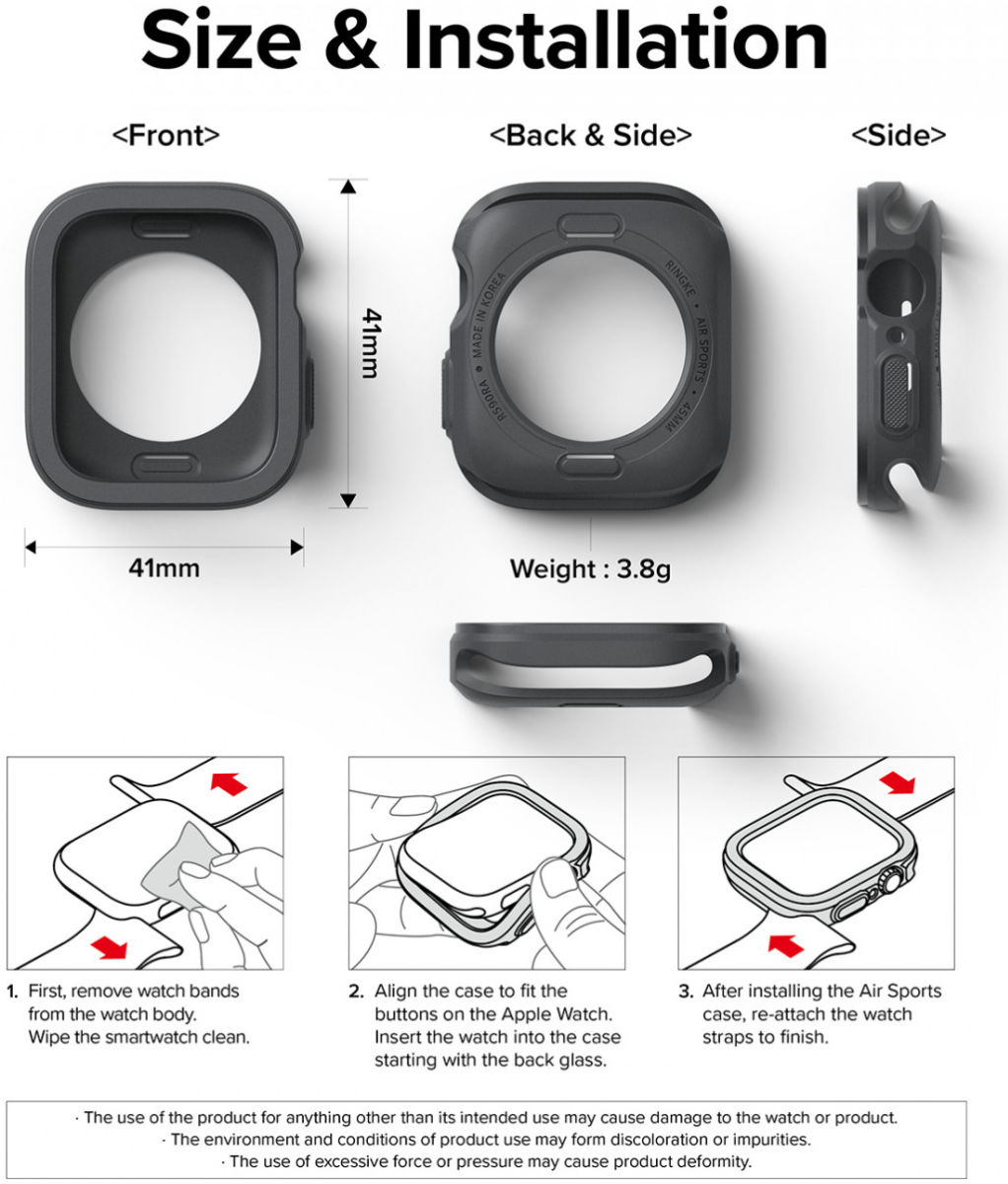 Ringke Air Sports Apple Watch 45MM / 44MM Hoesje TPU Blauw afbeelding 11