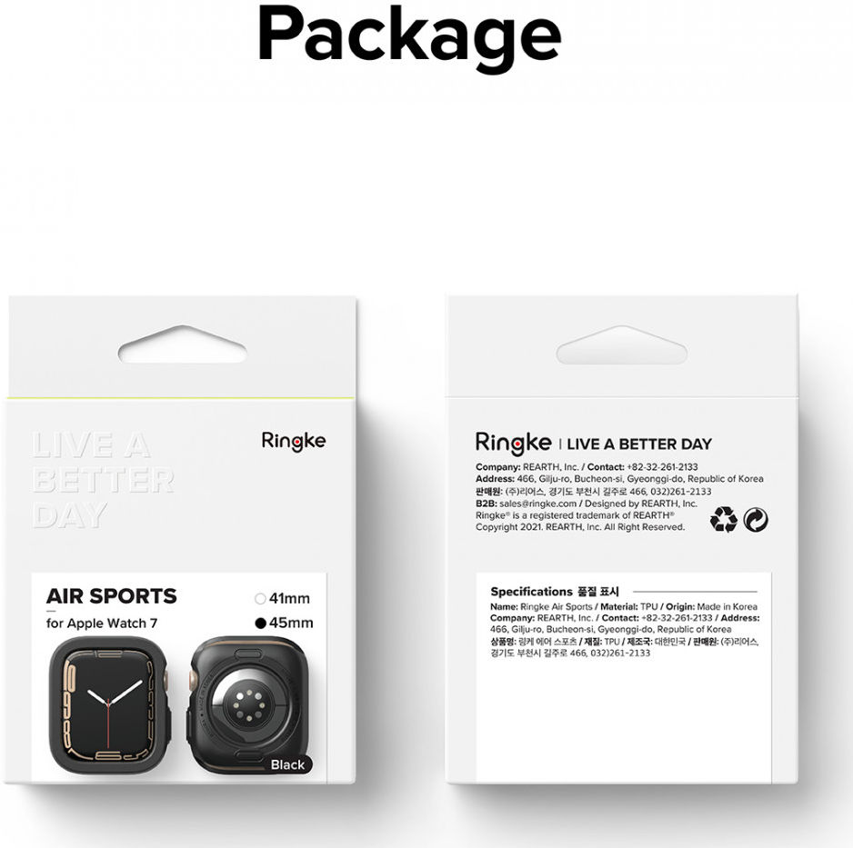 Ringke Air Sports Apple Watch 45MM / 44MM Hoesje TPU Blauw afbeelding 12