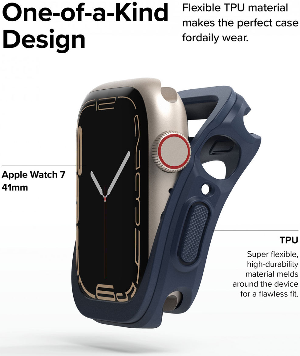 Ringke Air Sports Apple Watch 45MM / 44MM Hoesje TPU Blauw afbeelding 4