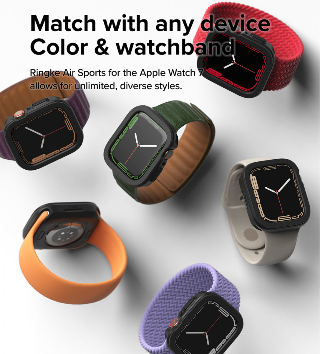 Ringke Air Sports Apple Watch 45MM / 44MM Hoesje TPU Blauw afbeelding 9