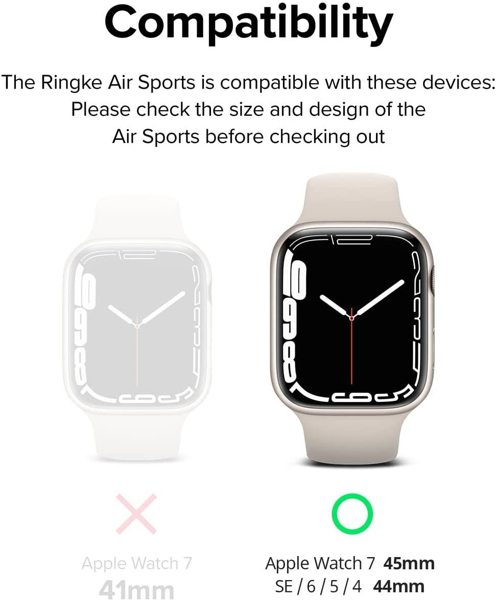 Ringke Air Sports Apple Watch 45MM / 44MM Hoesje TPU Blauw afbeelding 10
