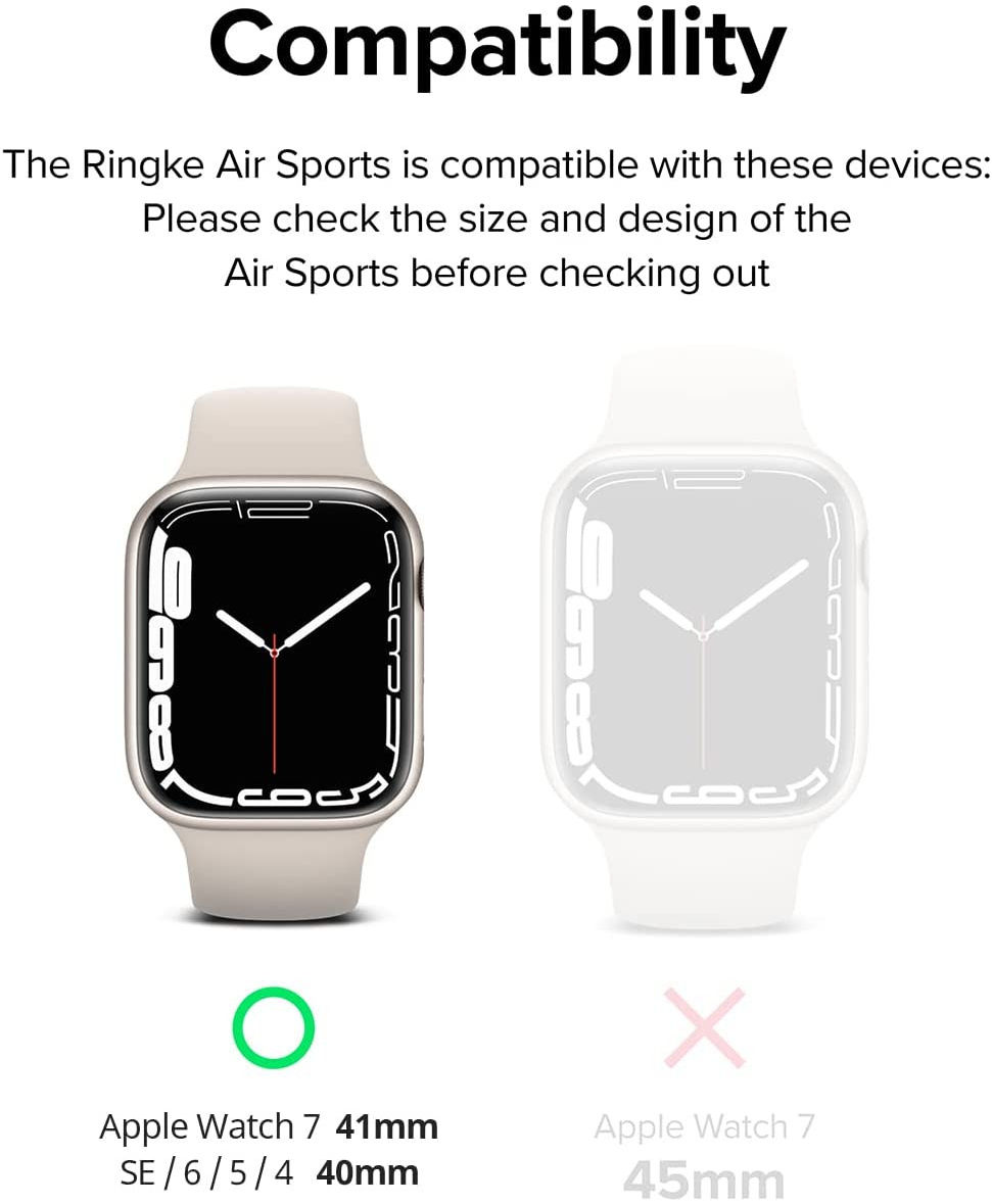 Ringke Air Sports Apple Watch 41MM / 40MM Hoesje TPU Grijs afbeelding 9
