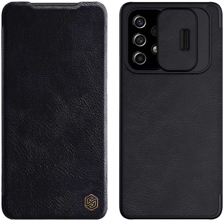 Nillkin Qin Samsung Galaxy A53 Hoesje Book Case Camera Slider Zwart afbeelding 3