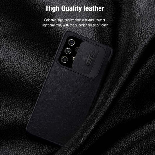 Nillkin Qin Samsung Galaxy A53 Hoesje Book Case Camera Slider Zwart afbeelding 8