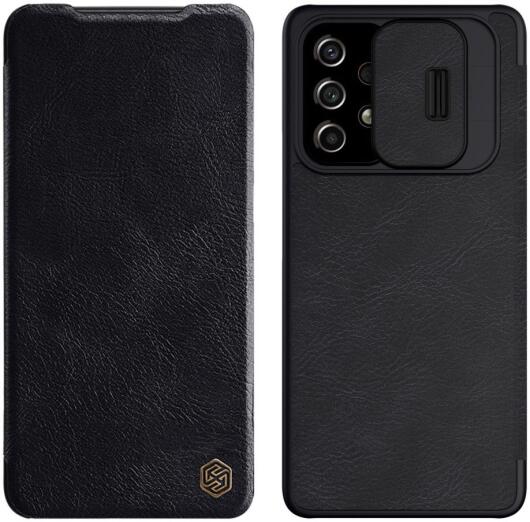 Nillkin Qin Samsung Galaxy A53 Hoesje Book Case Camera Slider Zwart afbeelding 3