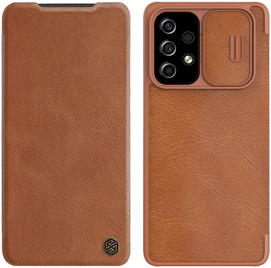 Nillkin Qin Samsung Galaxy A53 Hoesje Book Case Camera Slider Bruin afbeelding 2