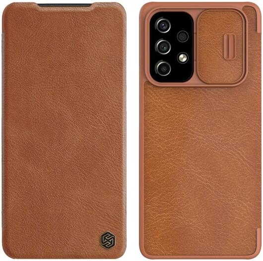 Nillkin Qin Samsung Galaxy A53 Hoesje Book Case Camera Slider Bruin afbeelding 2