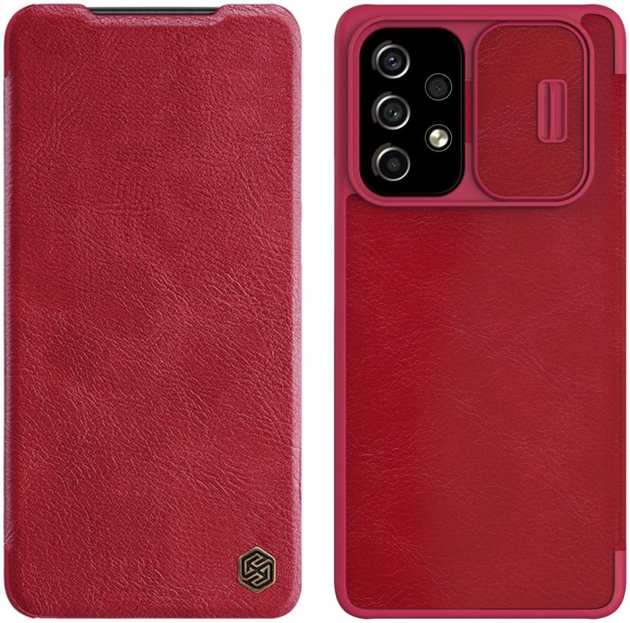 Nillkin Qin Samsung Galaxy A53 Hoesje Book Case Camera Slider Rood afbeelding 2
