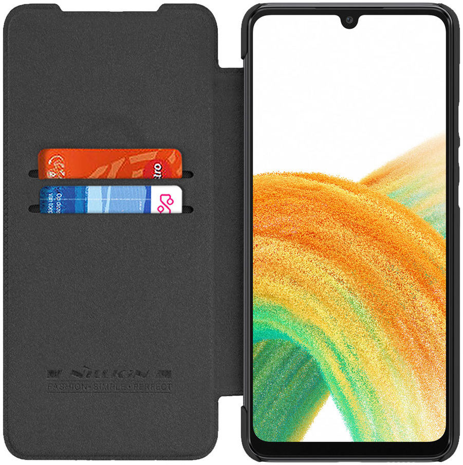 Nillkin Qin Samsung Galaxy A33 Hoesje Wallet Book Case Zwart afbeelding 1