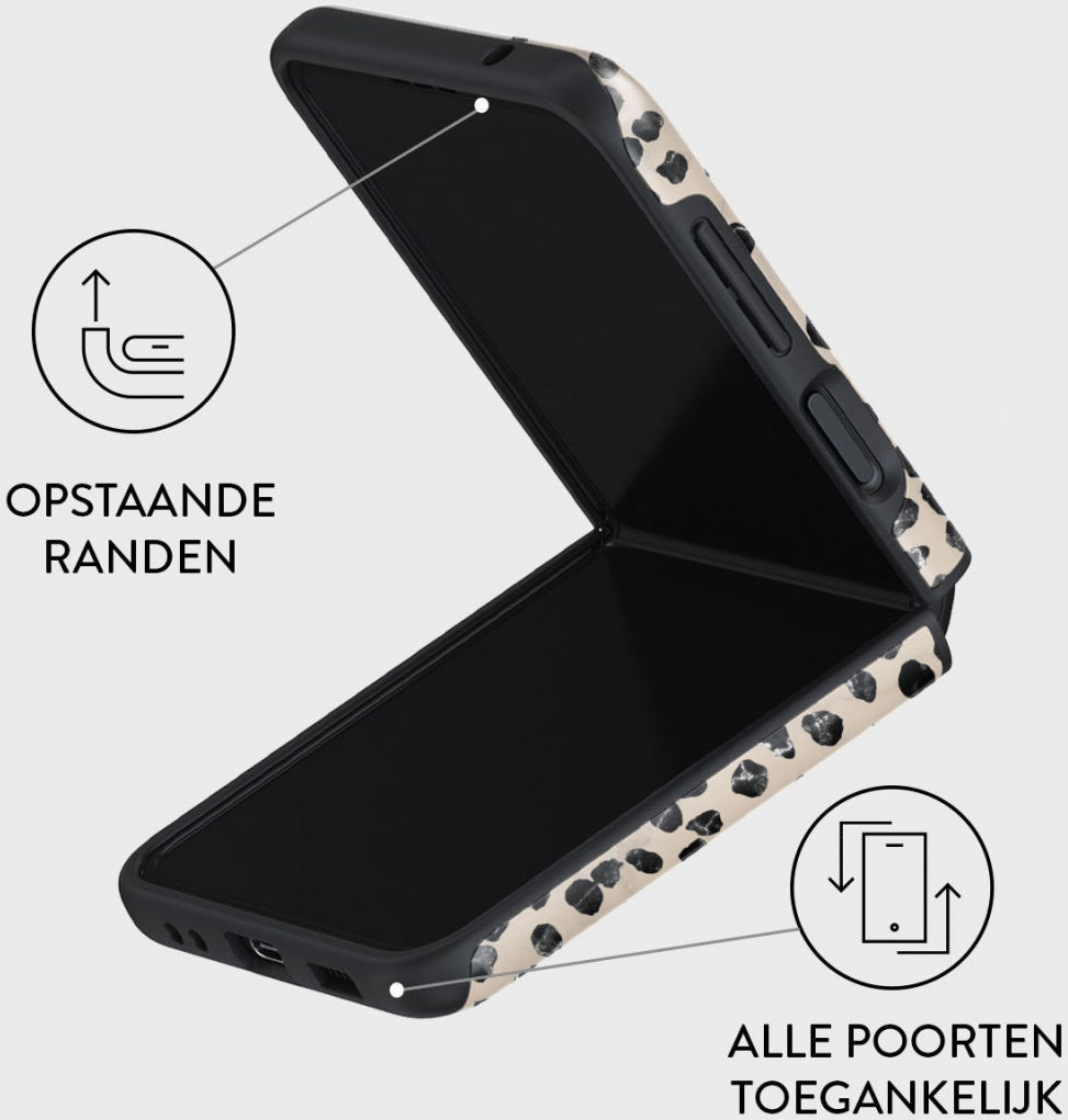 Burga Tough Case Samsung Galaxy Z Flip 3 Hoesje Almond Latte afbeelding 3