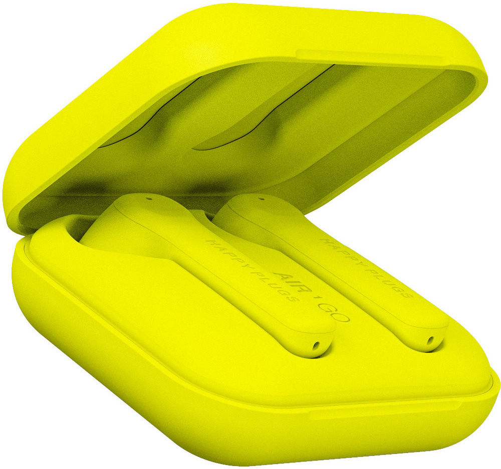 Happy Plugs Air 1 Go Draadloze Bluetooth Oordopjes Geel afbeelding 3