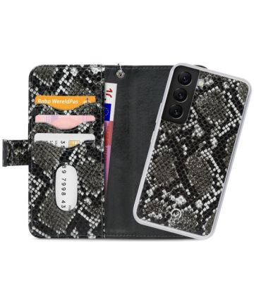 Mobilize Gelly Wallet Zipper Samsung Galaxy S22 Hoesje Black Snake Hoesjes