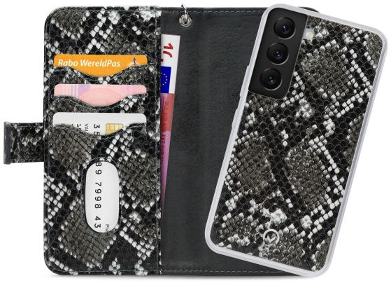 Mobilize Gelly Wallet Zipper Samsung Galaxy S22 Hoesje Black Snake afbeelding 1