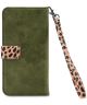 Mobilize Gelly Wallet Zipper Samsung Galaxy S22 Hoesje Olive Leopard