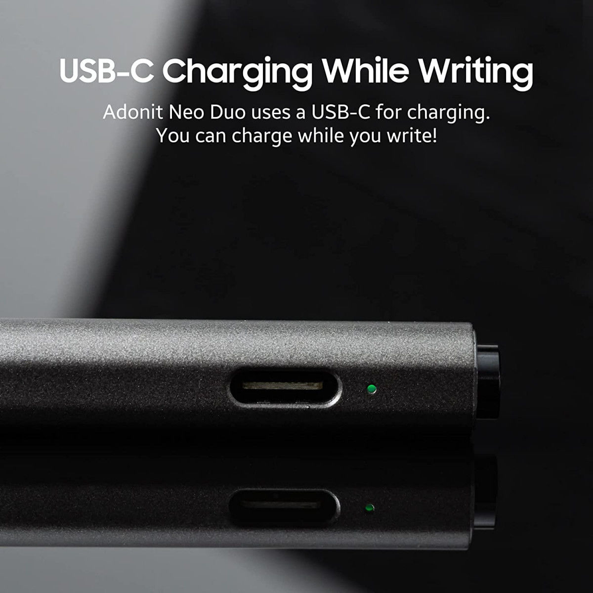 Adonit Neo Duo Stylus Pen Herlaadbaar met Native Palm Rejection Zwart afbeelding 8