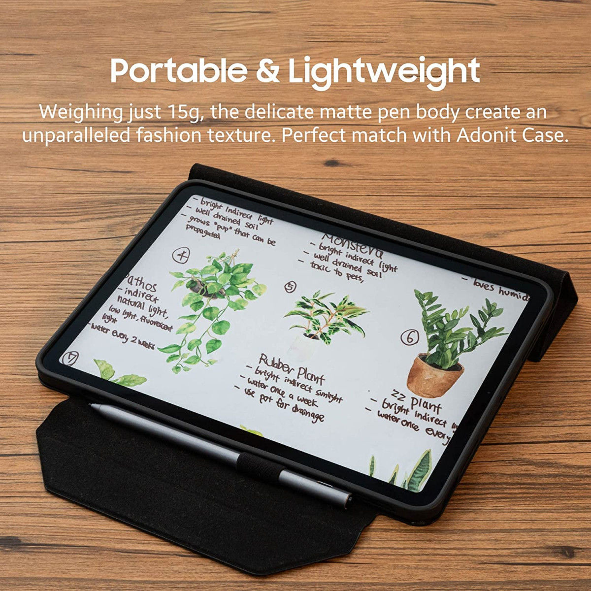 Adonit Neo Duo Stylus Pen Herlaadbaar met Native Palm Rejection Zwart afbeelding 9