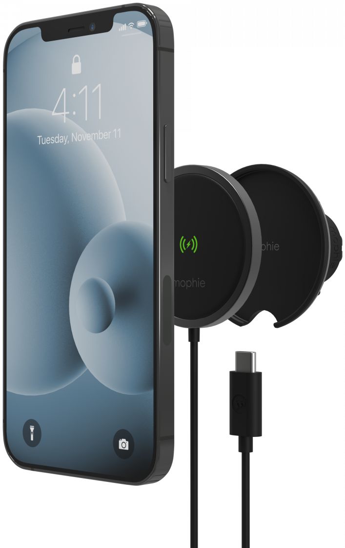 Mophie Snap+ Telefoonhouder Auto met MagSafe Lader Luchtrooster Zwart afbeelding 2