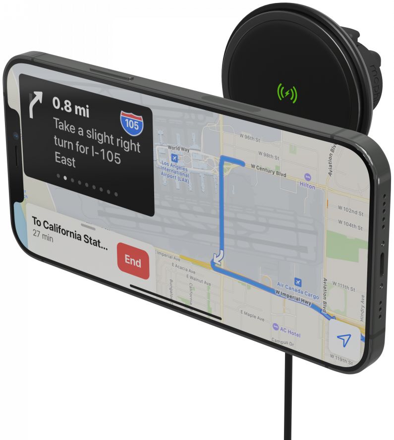 Mophie Snap+ Telefoonhouder Auto met MagSafe Lader Luchtrooster Zwart afbeelding 4