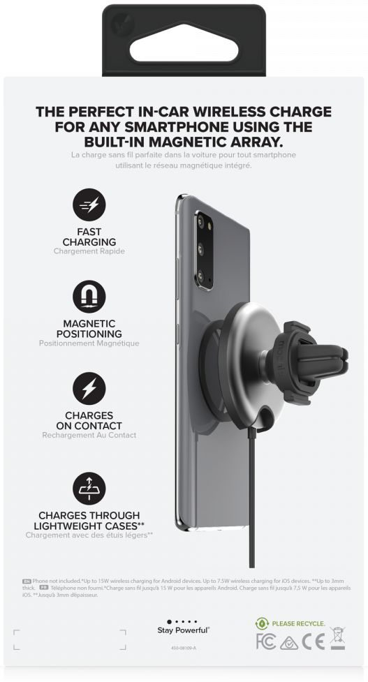 Mophie Snap+ Telefoonhouder Auto met MagSafe Lader Luchtrooster Zwart afbeelding 21