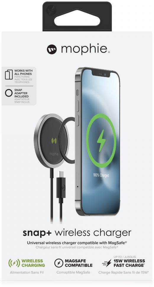 Mophie Snap+ Wireless Draadloze Oplader voor MagSafe Snelladen Zwart afbeelding 15
